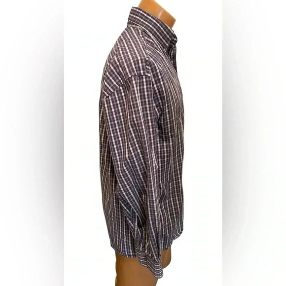 Wrangler George Strait Cowboy Cut Collection Plaid Button-up Purple Med See Note - Picture 2 of 10